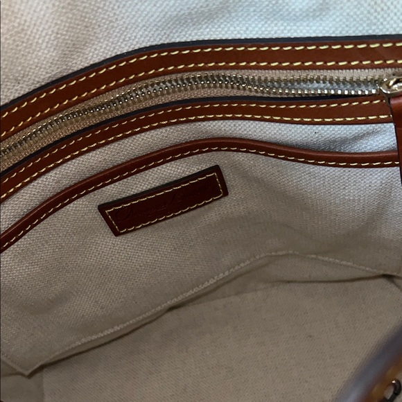 Dooney & Bourke Olive Green and Tan Shoulder Bag - Picture 7 of 9